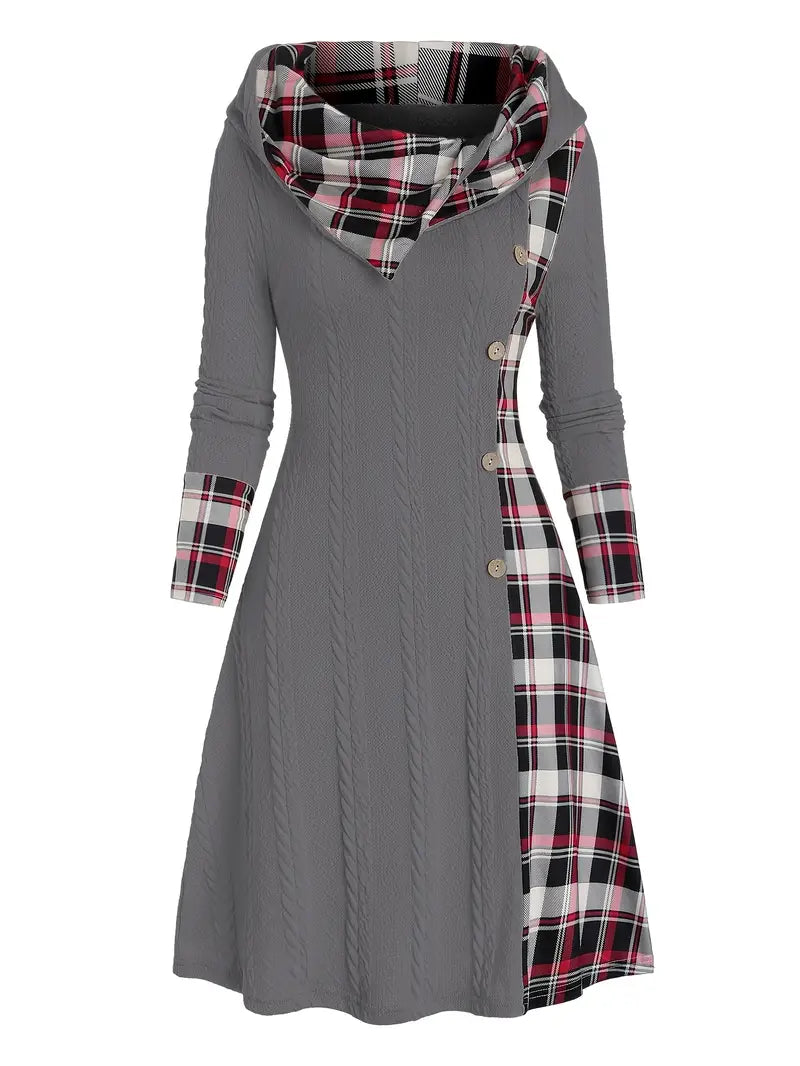 Hooded Knit Dress "Lisa"