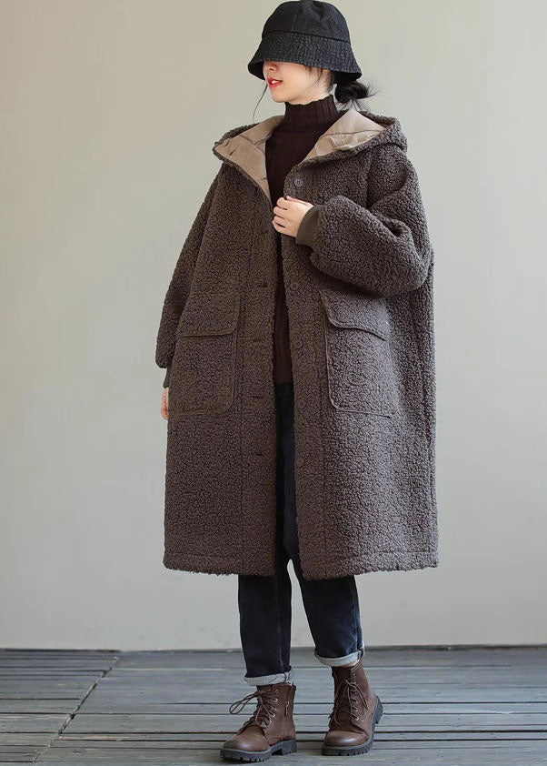 Fleece Hooded Coat "Cline"