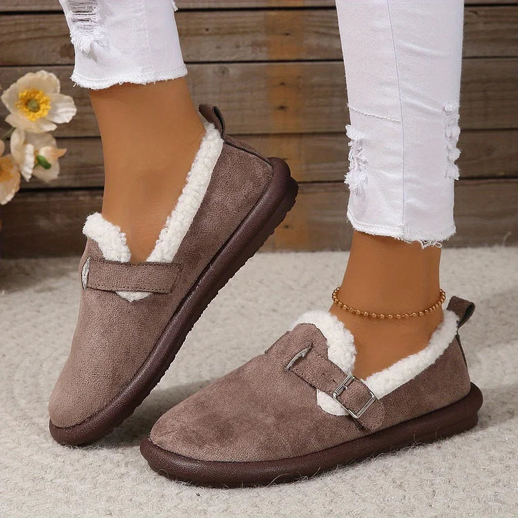 Fur Lined Suede Clogs "Elsie"