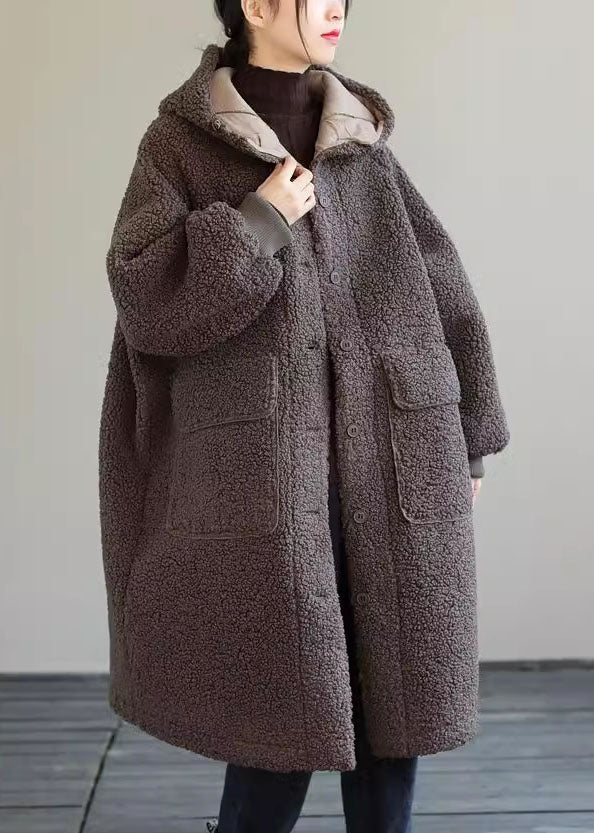 Fleece Hooded Coat "Cline"