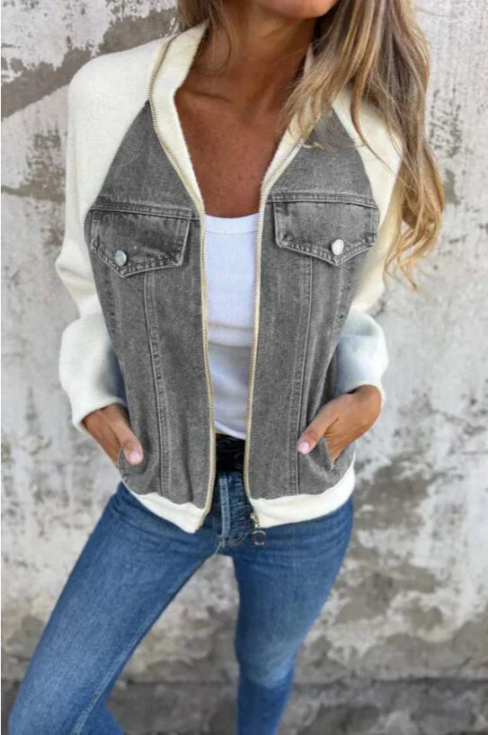 Denim & Knit Jacket "Donna"