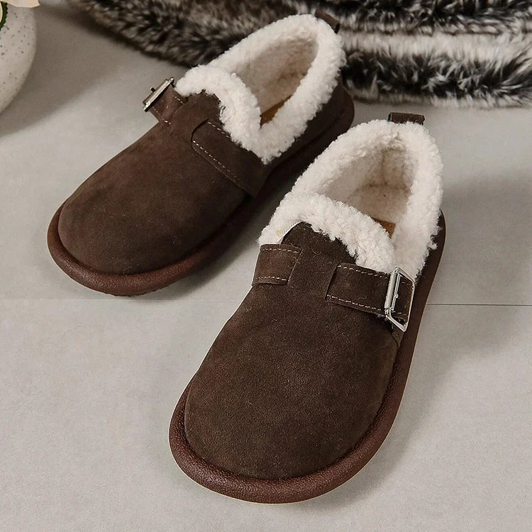 Fur Lined Suede Clogs "Elsie"
