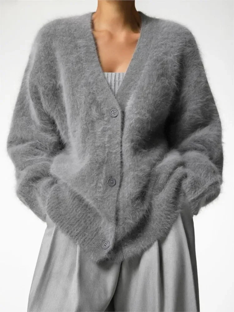 Fuzzy Knit Cardigan "Amy"