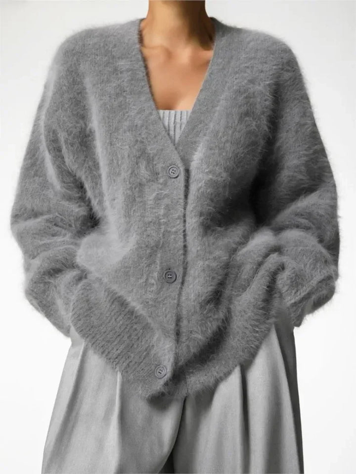 Fuzzy Knit Cardigan "Amy"