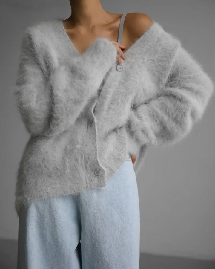 Fuzzy Knit Cardigan "Amy"