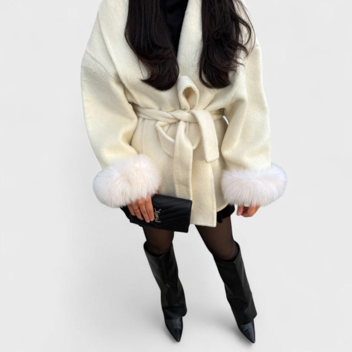 Faux Fur Cuff Coat "Carra"