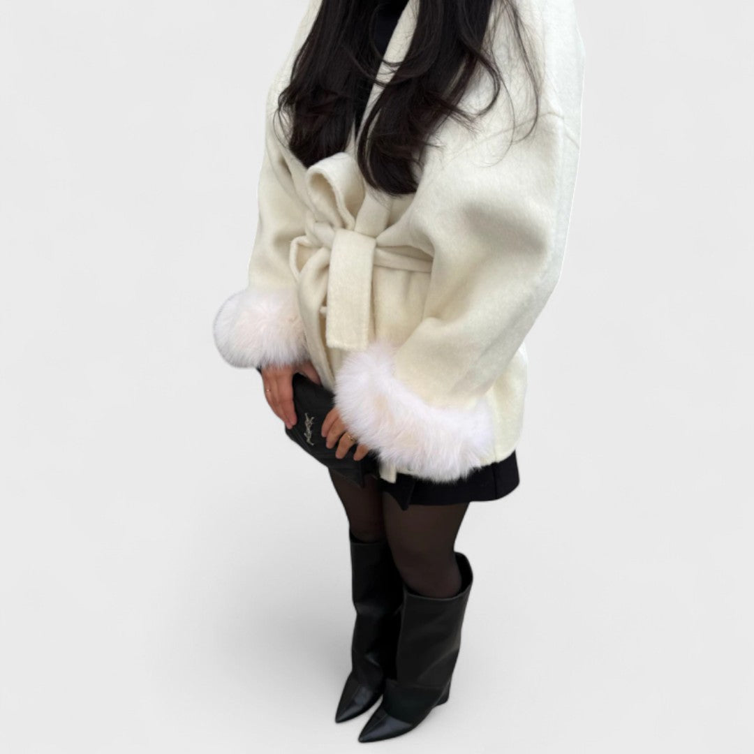 Faux Fur Cuff Coat "Carra"