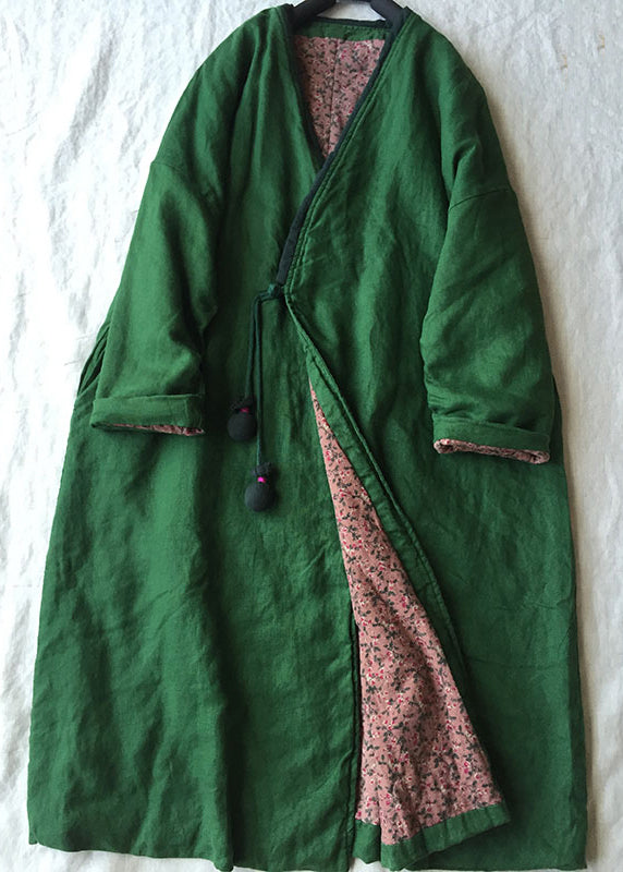 Cotton-Filled Long Coat "Delia"