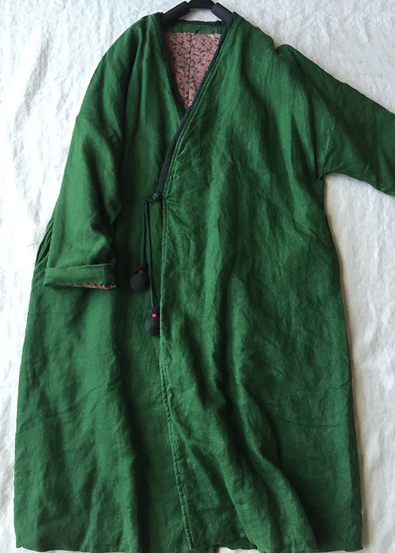 Cotton-Filled Long Coat "Delia"