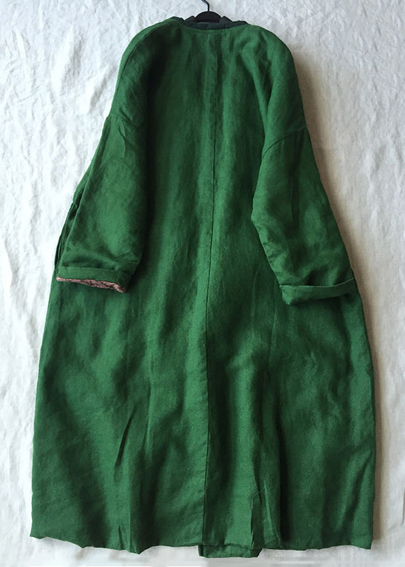 Cotton-Filled Long Coat "Delia"