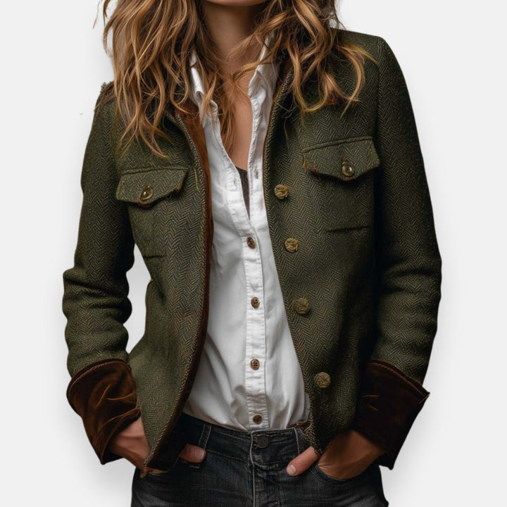 Kensington - Tweed Jacket with Velvet Details
