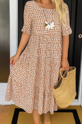 Zerelle | Short Sleeve Midi Dress