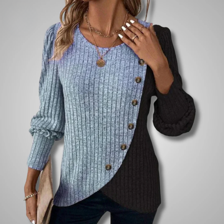 Kaia™ | Elegant Button-Down Knit Longsleeve