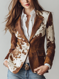 The Dallas™ | Eco-Suede Cow Print Blazer