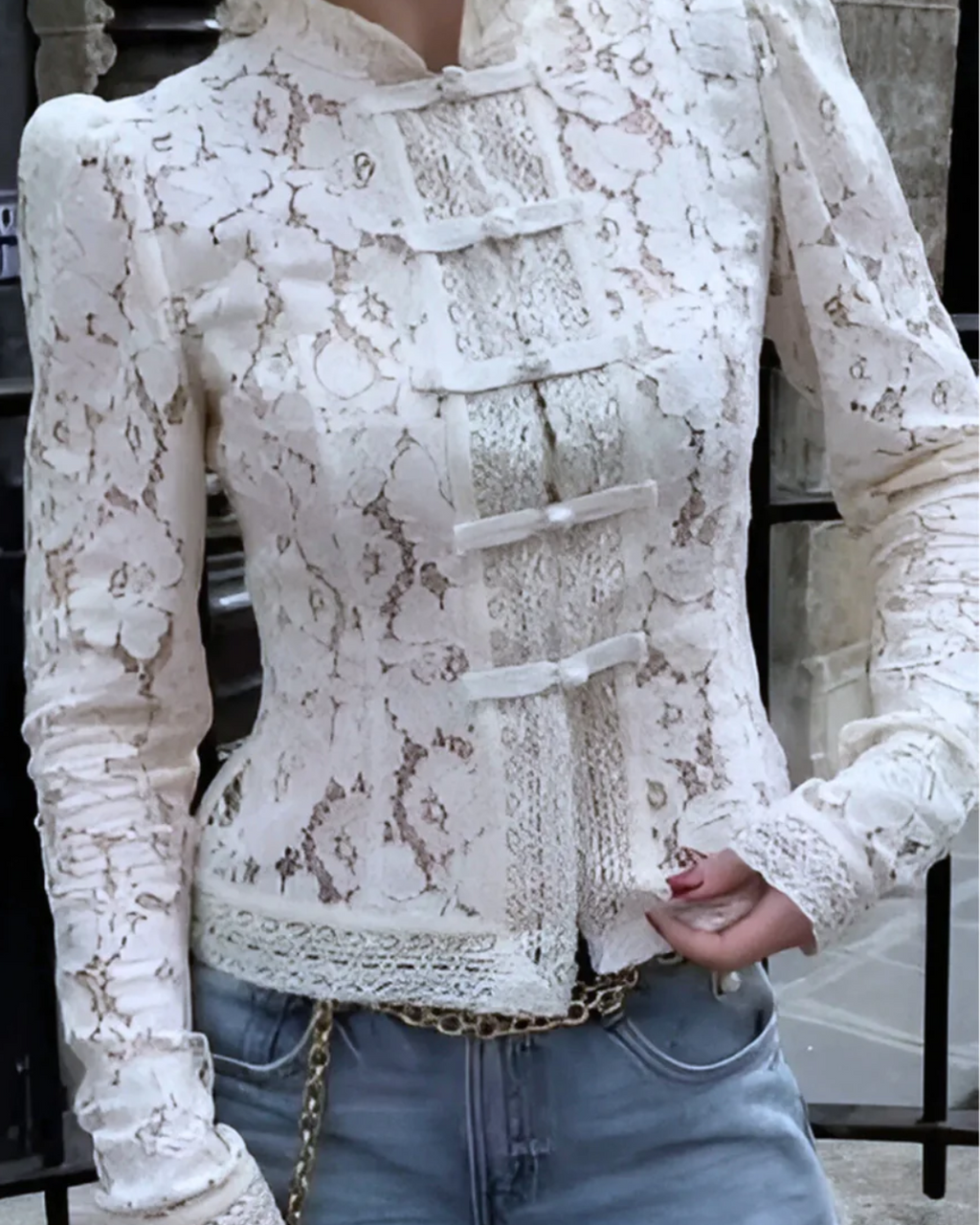 Cali™ | Long Sleeved Lace Blouse