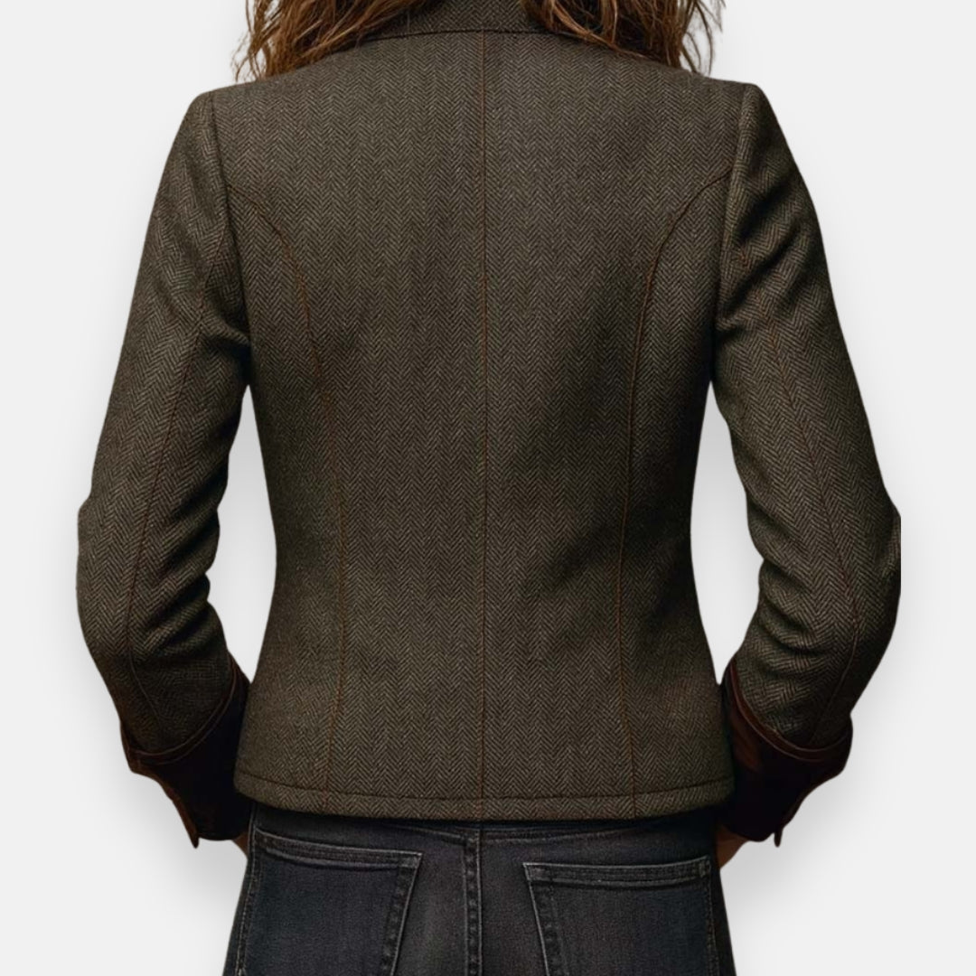 Kensington - Tweed Jacket with Velvet Details