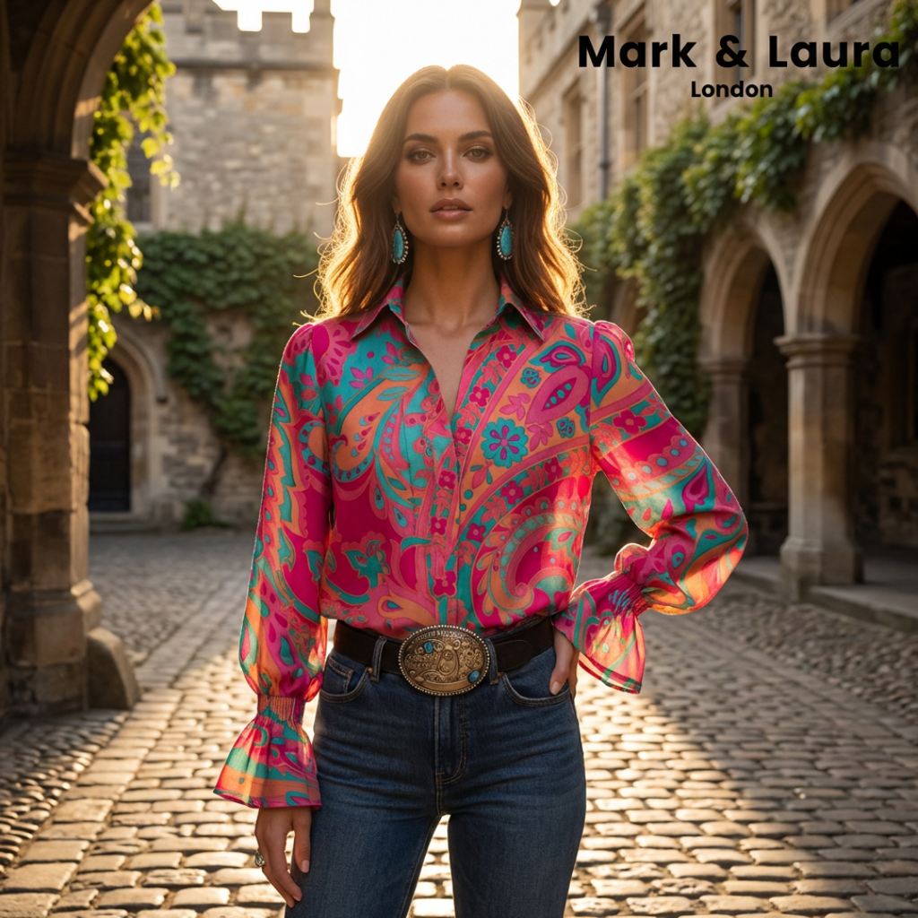 Rosalind™ | Vintage Floral Print Blouse