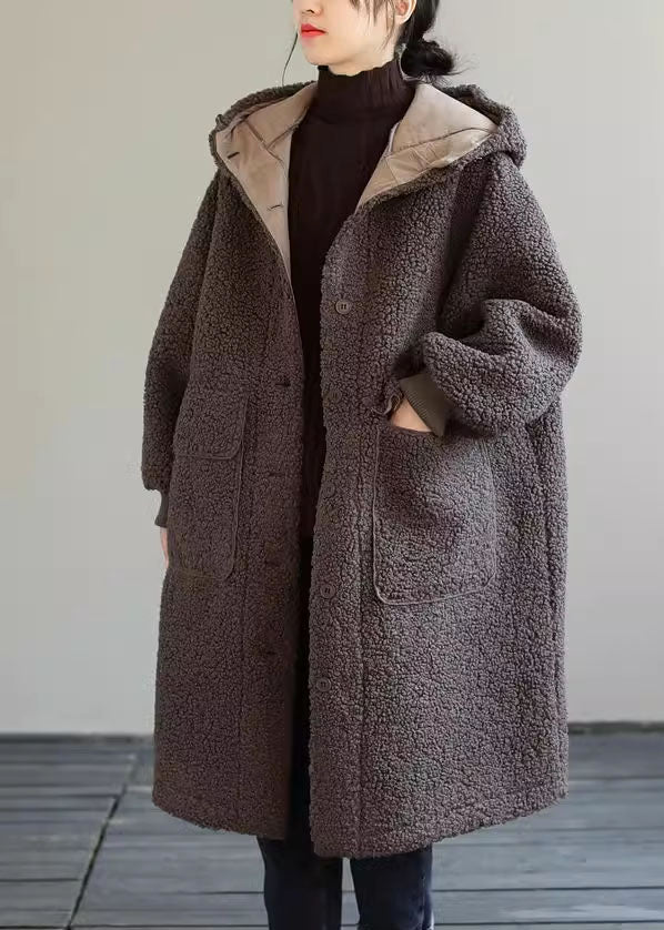 Fleece Hooded Coat "Cline"