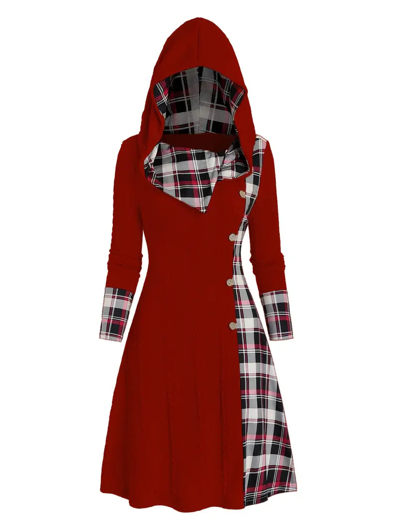 Hooded Knit Dress "Lisa"