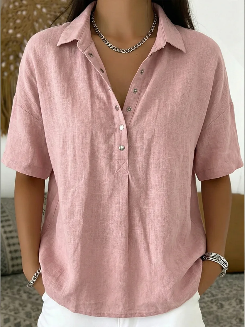 Willow | Blouse with Collar and Button (BOGO NOW!)