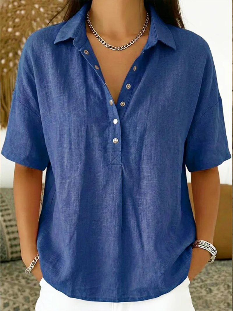 Willow | Blouse with Collar and Button (BOGO NOW!)