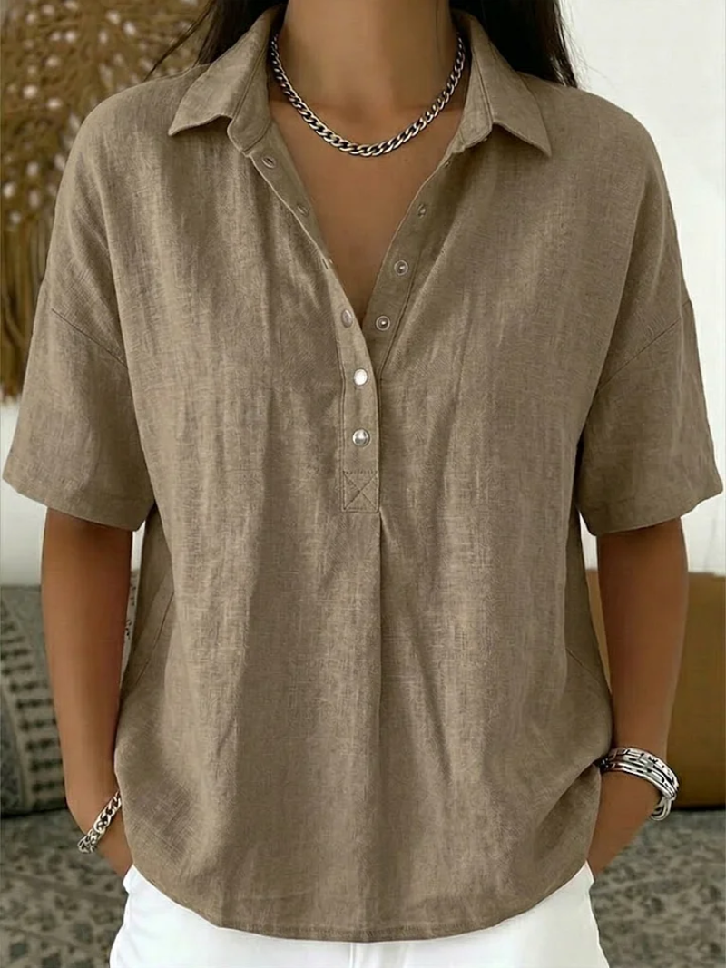 Willow | Blouse with Collar and Button (BOGO NOW!)