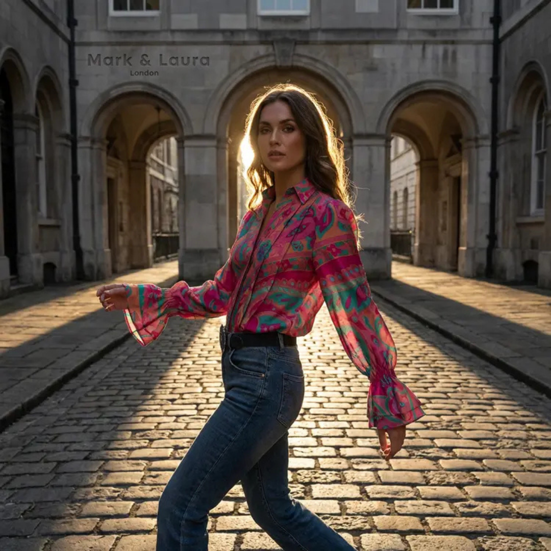 Rosalind™ | Vintage Floral Print Blouse