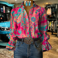 Rosalind™ | Vintage Floral Print Blouse