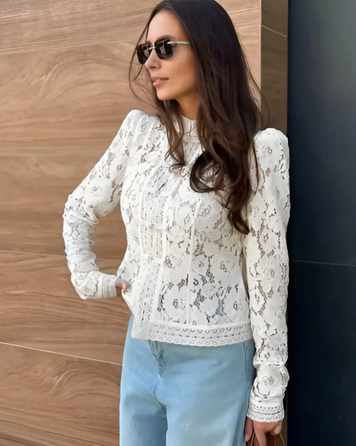 Cali™ | Long Sleeved Lace Blouse