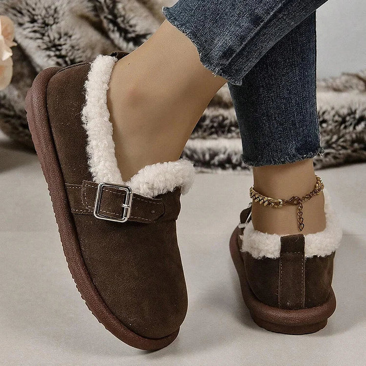 Fur Lined Suede Clogs "Elsie"
