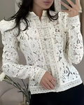 Cali™ | Long Sleeved Lace Blouse