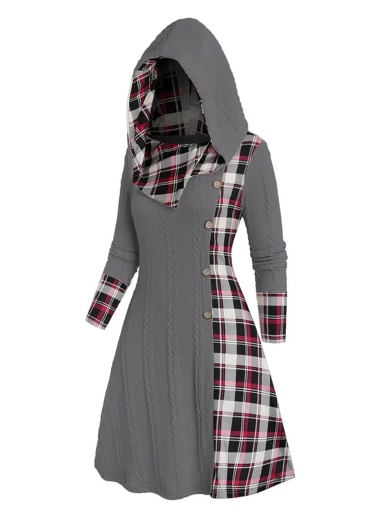Hooded Knit Dress "Lisa"