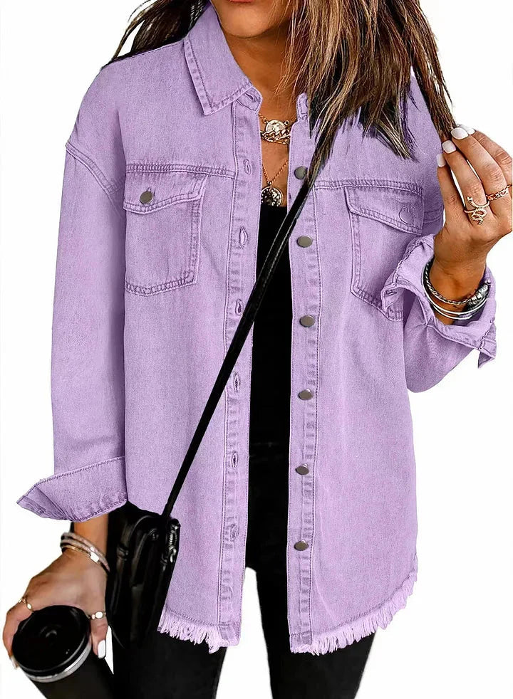 The Katja™ | Signature Distressed Denim Jacket