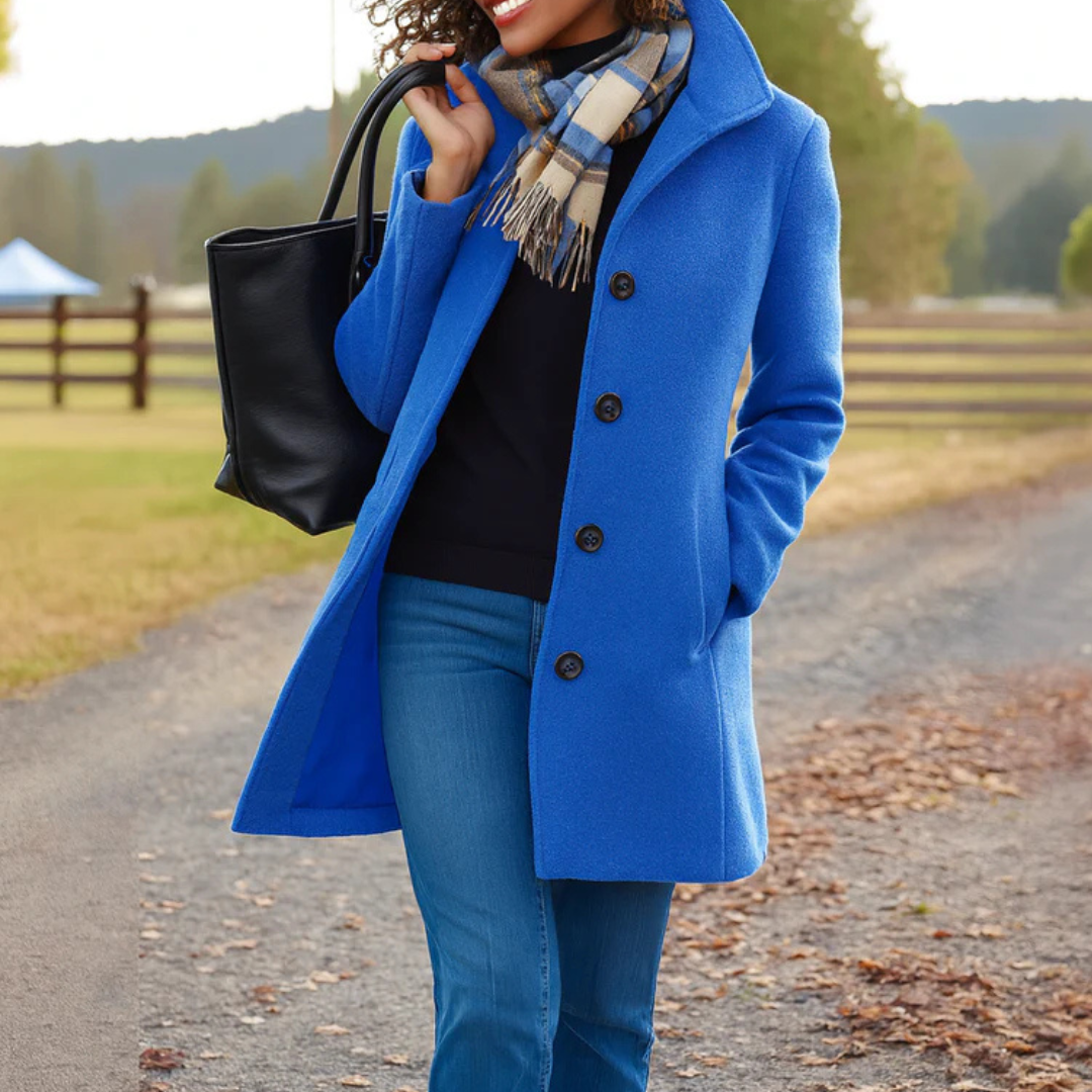 Elaine – Timeless Elegance Button Coat