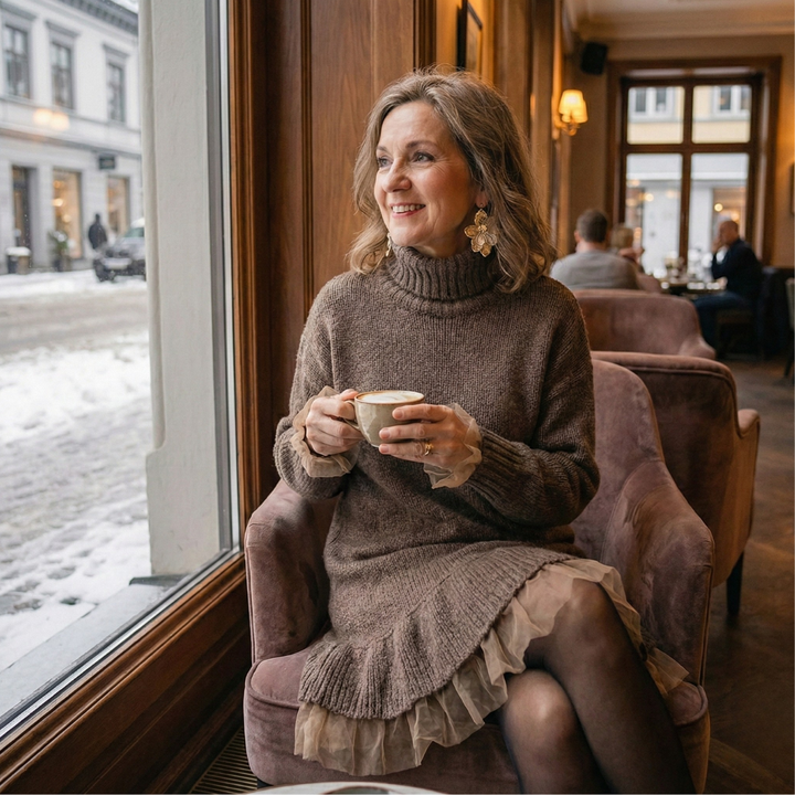 Nina | Ruffled Knit Dress