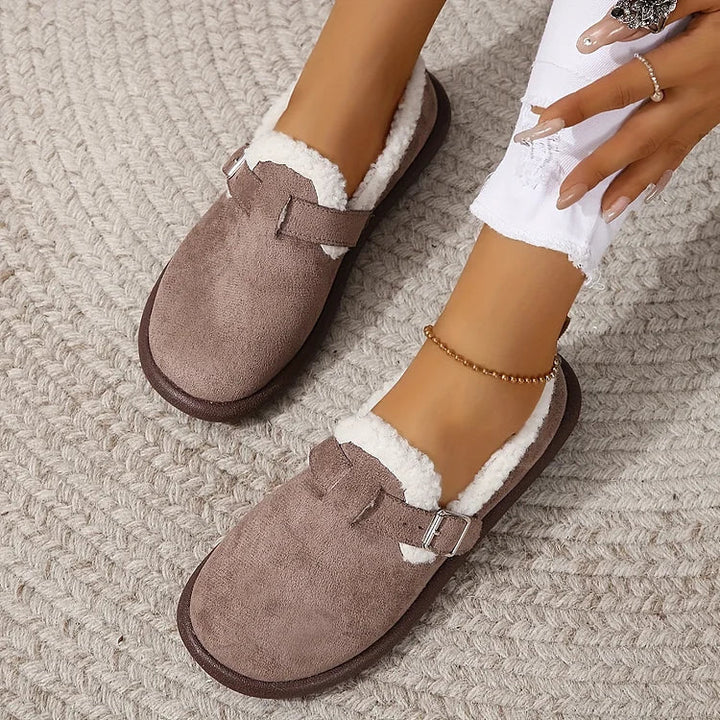 Fur Lined Suede Clogs "Elsie"