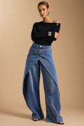 Luna Asymmetric Wrap Jeans