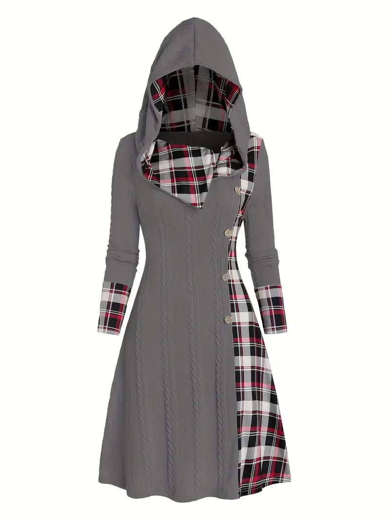 Hooded Knit Dress "Lisa"