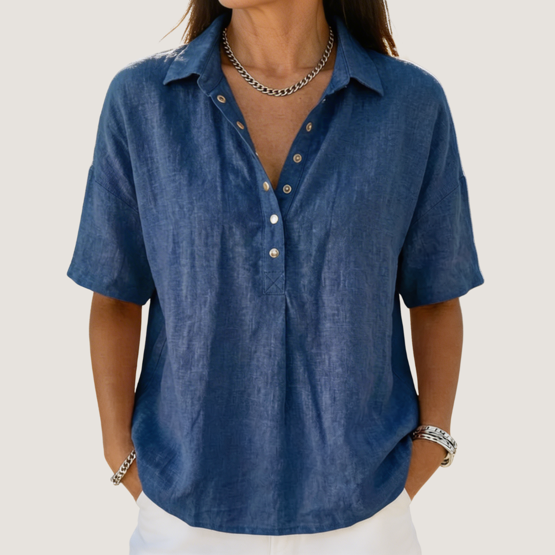 Willow | Blouse with Collar and Button (BOGO NOW!)
