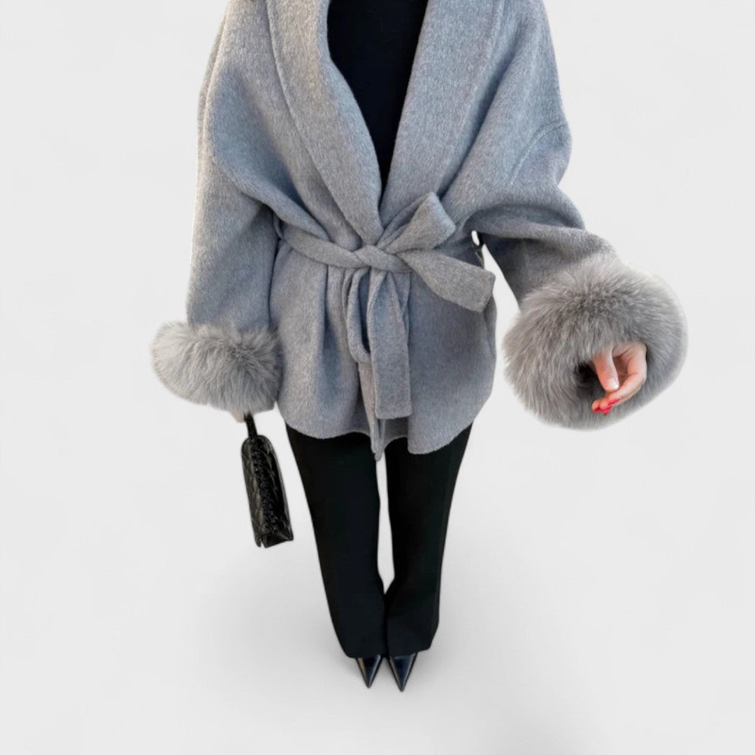 Faux Fur Cuff Coat "Carra"