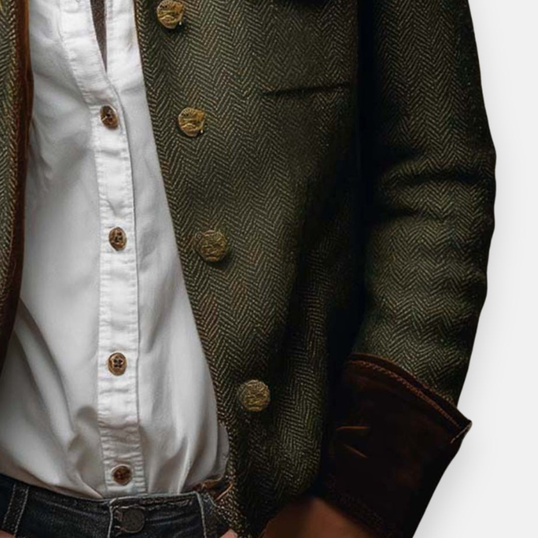 Kensington - Tweed Jacket with Velvet Details