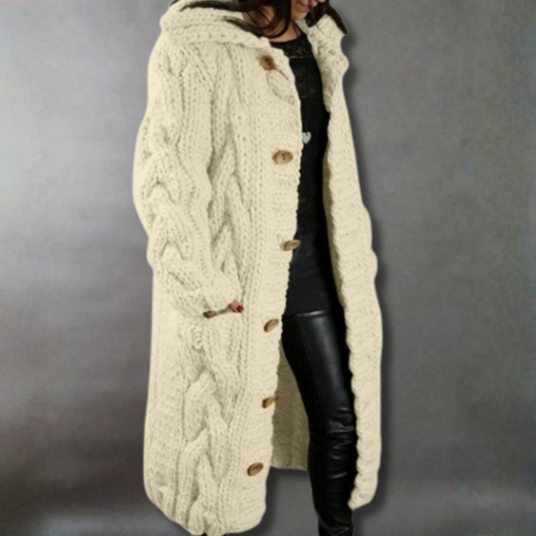 Karina | Elegant cosy coat with tummy coverage
