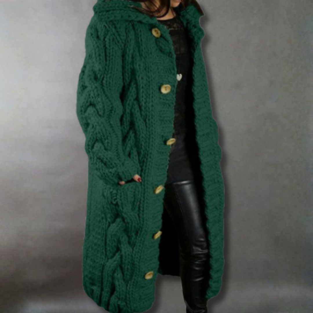 Karina | Elegant cosy coat with tummy coverage