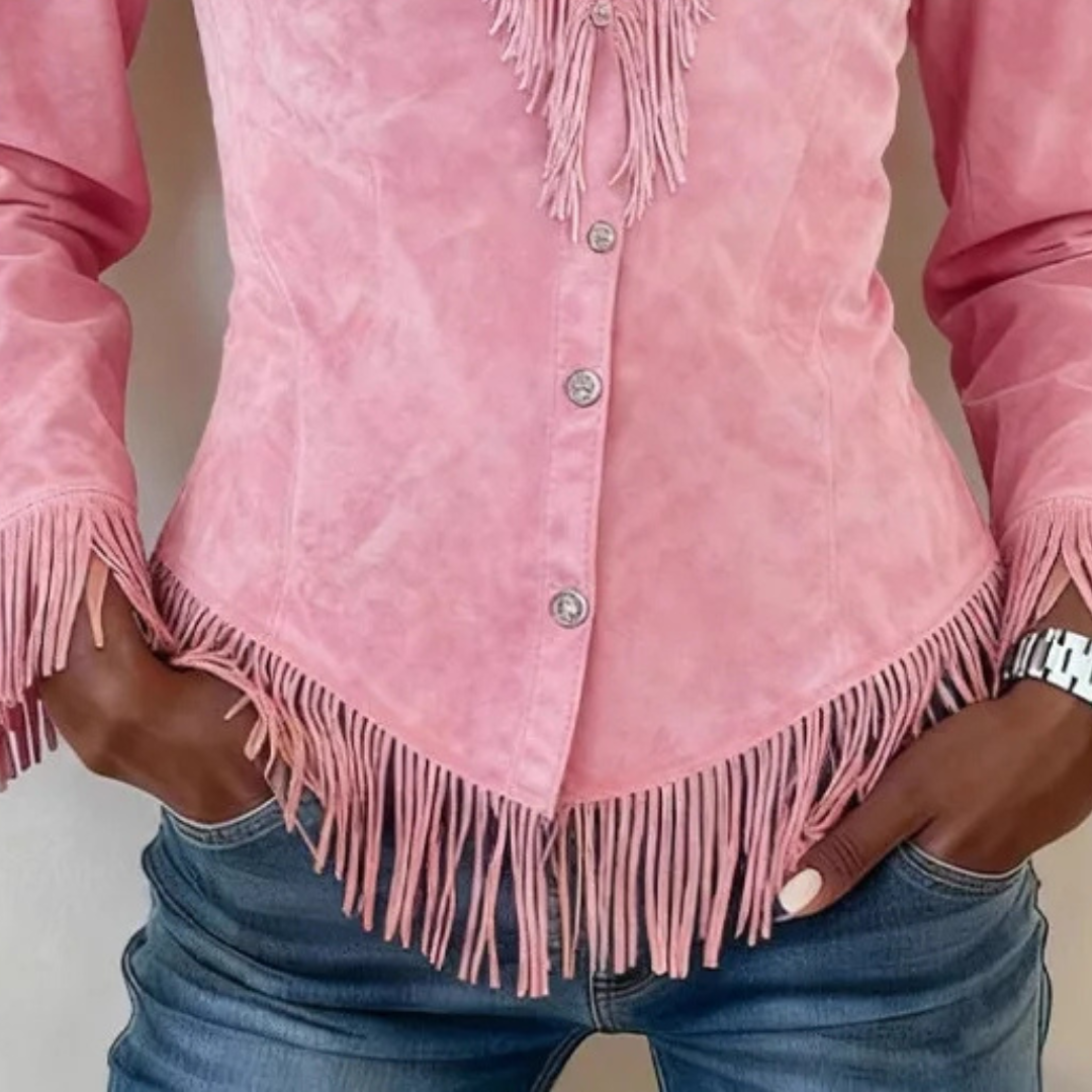 Kinsley │ Fringe Button-Up Blouse