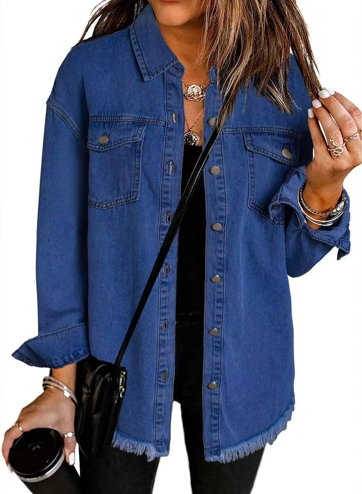 The Katja™ | Signature Distressed Denim Jacket
