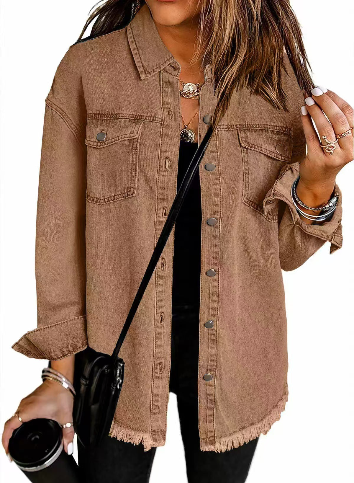 The Katja™ | Signature Distressed Denim Jacket