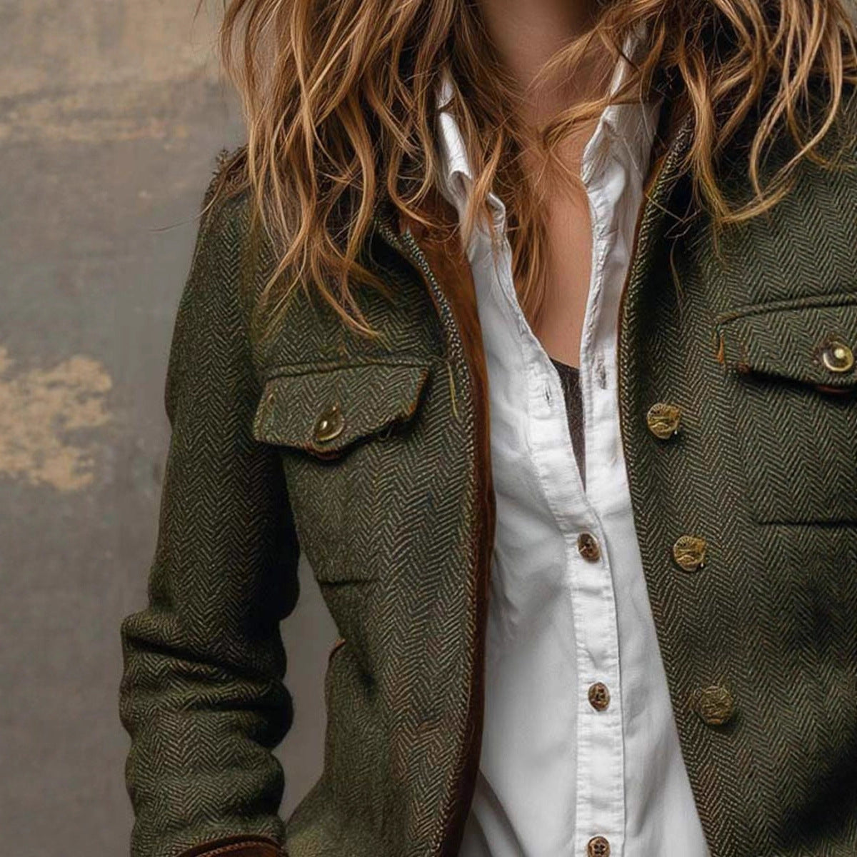 Kensington - Tweed Jacket with Velvet Details