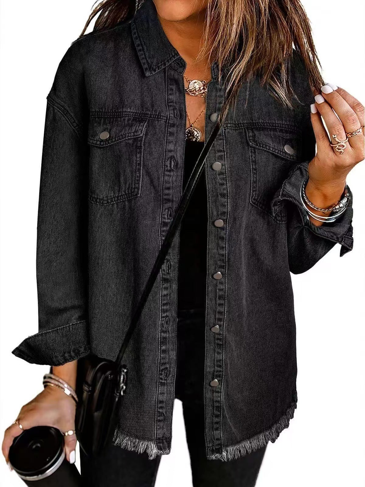 The Katja™ | Signature Distressed Denim Jacket