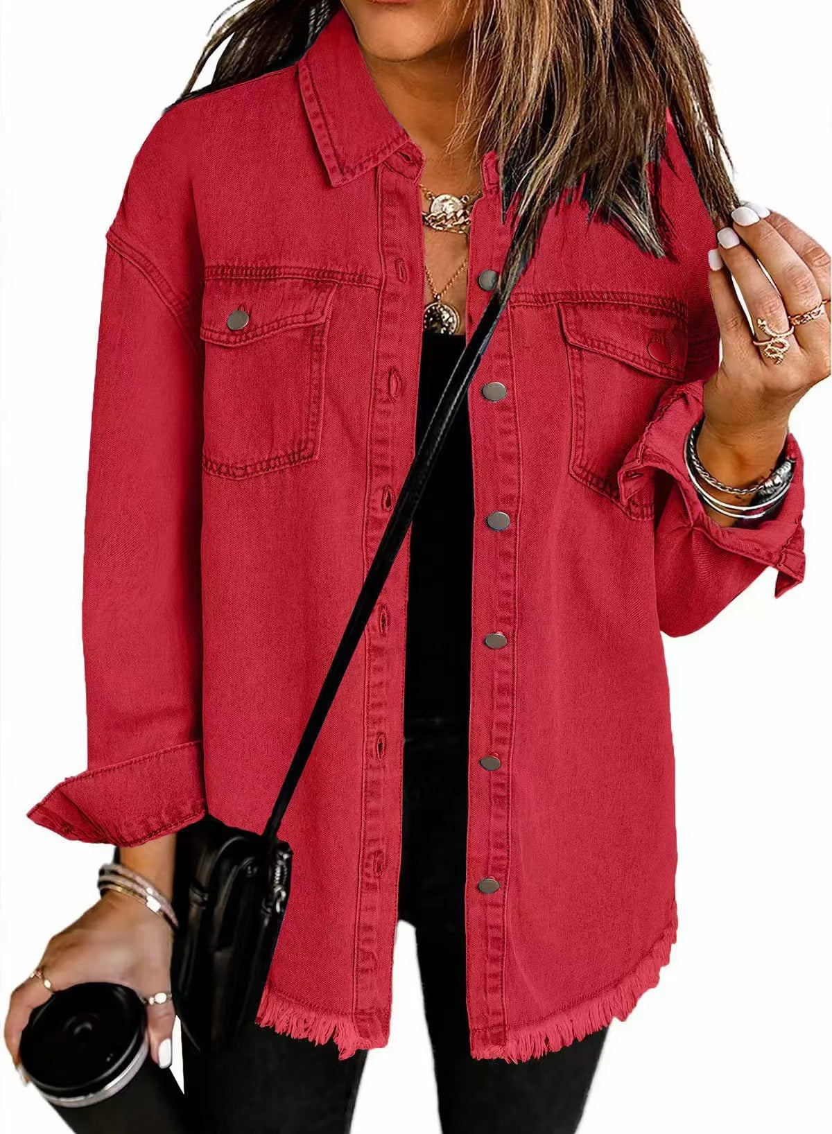 The Katja™ | Signature Distressed Denim Jacket
