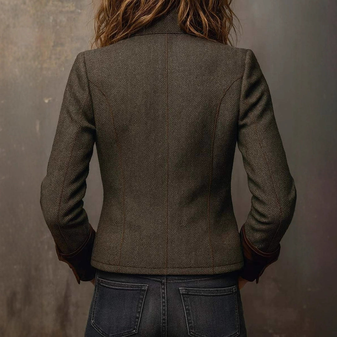 Kensington - Tweed Jacket with Velvet Details
